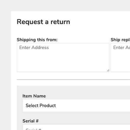 Custom webapp for managing product returns project thumbnail