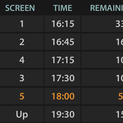 Design of movie theater digital timetable project thumbnail